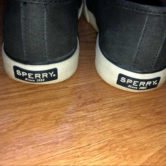 SPERRY Navy Pier Wave Slip on Sneaker Leather Ties - Picture 5 of 8